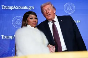 Nicki Minaj Holds Trump’s Hand In Joint Appearance, Says She’s His No. 1 Fan’ As They Promoting Savings Accounts